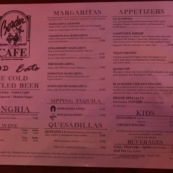 Border Cafe - Menu - Cajun/Creole Near Me - Newark, Delaware