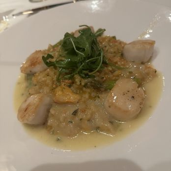 The Capital Grille - Seared Sea Scallops with Maine Lobster and Asparagus Risotto - Steakhouses Near Me - Burbank, California