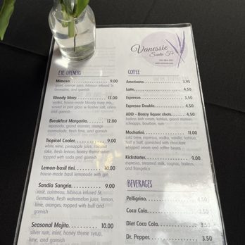Vanessie - Menu - Bars Near Me - Santa Fe, New Mexico