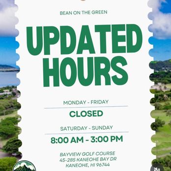 Bean On The Green - Updated hours @ of August 1, 2026 - Coffee & Tea Near Me - Kaneohe, Hawaii
