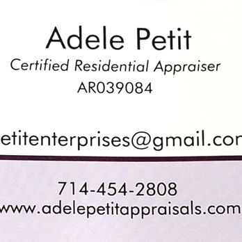 Adele Petit Appraisals - Appraisal Services Near Me Adele Petit Appraisals - Appraisal Services Near Me
