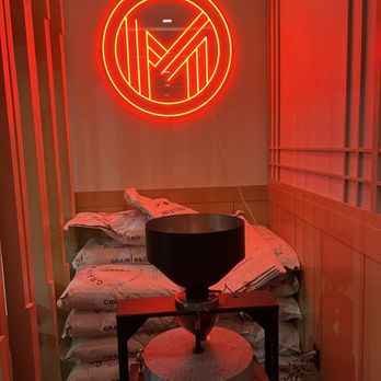 Mensho Ramen - Entrance to Mensho, showing ingredients for ramen noodles all made in house! - Ramen Near Me - Mesa, Arizona