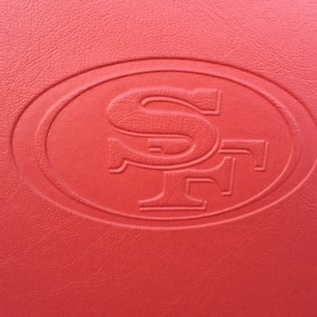 Levi's Stadium - SF logo embossed on the club seating cushioned seats - Stadiums & Arenas Near Me - Santa Clara, California Levi's Stadium - SF logo embossed on the club seating cushioned seats - Stadiums & Arenas Near Me - Santa Clara, California