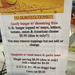 Goofy's Eatery & Spirits - Monday specials