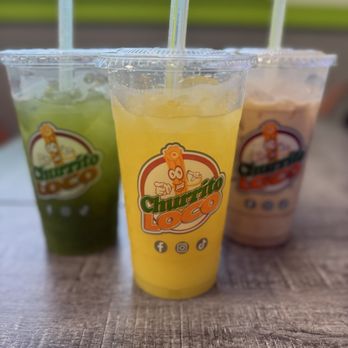 Churrito Loco - Aguas frescas de mango, pepino and chocolate horchata - Desserts Near Me - South Gate, California