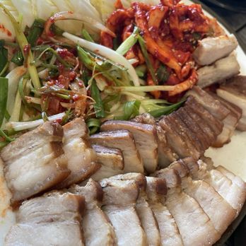 Woomiok - Bossam (D) (Pork Belly served with Cabbage) - Korean Near Me - San Diego, California Woomiok - Bossam (D) (Pork Belly served with Cabbage) - Korean Near Me - San Diego, California