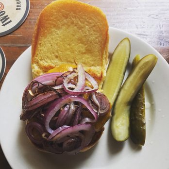 Two 8 Two Bar & Burger - the "Billy Burger" with an extra side of pickles. - Burgers Near Me - Brooklyn, New York Two 8 Two Bar & Burger - the "Billy Burger" with an extra side of pickles. - Burgers Near Me - Brooklyn, New York