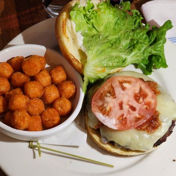 Lindy's Landing - Bacon Jam Burger and sweet potato tots - American Near Me - Wauconda, Illinois