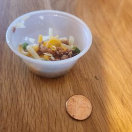 Less than a teaspoon of ingredients for 2.99 for "loaded" mashed potatoes. They didn't even load the cup.