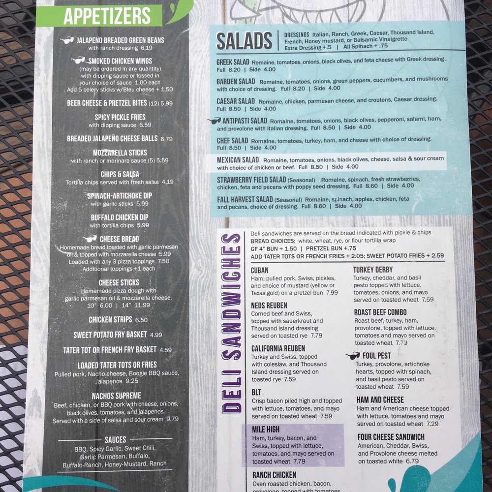 NEDS - Front of menu - Pizza Near Me - Hickory Corners, Michigan NEDS - Front of menu - Pizza Near Me - Hickory Corners, Michigan
