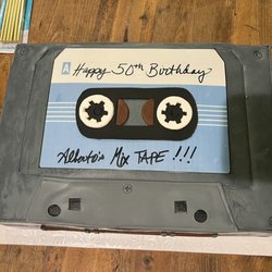 80s Mix Tape Bday Cake