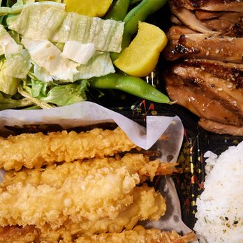 Bento & Curry - Shrimp tempura and teri chicken combo bento - Japanese Curry Near Me - Pearl City, Hawaii