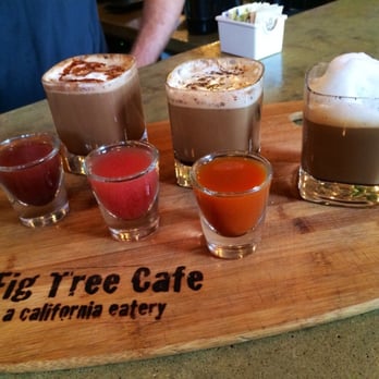 Fig Tree Cafe - Caffeine flight and antioxidant sampler - Breakfast & Brunch Near Me - San Diego, California Fig Tree Cafe - Caffeine flight and antioxidant sampler - Breakfast & Brunch Near Me - San Diego, California