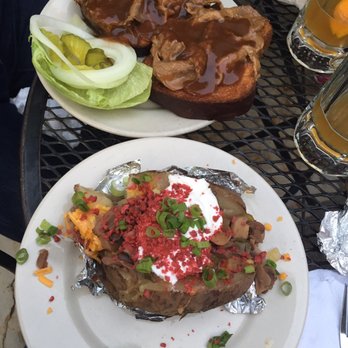 Mariner's Inn - Open faced roast beef and gravy in Texas toast with a loaded baked potato. Yummy! - Steakhouses Near Me - Hammond, Louisiana Mariner's Inn - Open faced roast beef and gravy in Texas toast with a loaded baked potato. Yummy! - Steakhouses Near Me - Hammond, Louisiana
