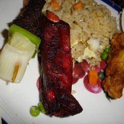 Snow Pea Restaurant - Pupu Tray, Fried Rice and Chicken Wing. © 2006 @FOODEMIC.