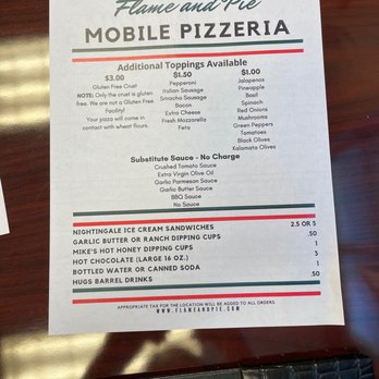 Flame and Pie - Mobile Pizzeria - Menu - Food Trucks Near Me Flame and Pie - Mobile Pizzeria - Menu - Food Trucks Near Me