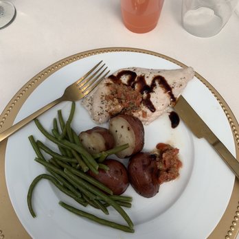 Caley's Catering and Events - Chicken with balsamic glaze, potatoes, green beans - Caterers Near Me