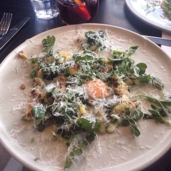 Ortolana - Gnocchi Verde with cavolo nero, mozzarella and an egg yolk! Sooo good! - Desserts Near Me - Auckland, AUK Ortolana - Gnocchi Verde with cavolo nero, mozzarella and an egg yolk! Sooo good! - Desserts Near Me - Auckland, AUK
