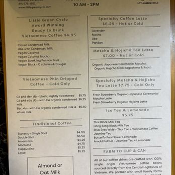 Little Green Cyclo Bistro - Menu as of 7/25/2025 - Vietnamese Near Me - Brisbane, California Little Green Cyclo Bistro - Menu as of 7/25/2025 - Vietnamese Near Me - Brisbane, California