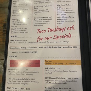 Mad Cow Grill - Menu - American Near Me - Laurel, Maryland Mad Cow Grill - Menu - American Near Me - Laurel, Maryland