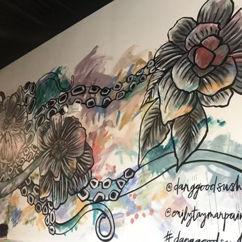 Dang Good Sushi - a mural of flowers - Sushi Bars Near Me - Trinity, Florida