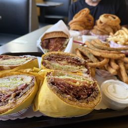 Pastrami Cheese Burgers, Bacon Cheeseburger, Onion Rings, Fried Zucchini, Fries. Pastrami Cheese Burgers, Bacon Cheeseburger, Onion Rings, Fried Zucchini, Fries.