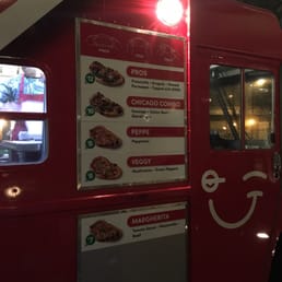 Da Pizza Dude truck menu options.