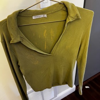 MKP Salon - Sweater with bleach stains - Hair Salons Near Me - Fairfax, Virginia MKP Salon - Sweater with bleach stains - Hair Salons Near Me - Fairfax, Virginia