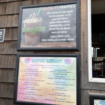 A Shot In the Dark - Frappe and Lotus Energy juice menu - Coffee & Tea Near Me - Forks, Washington