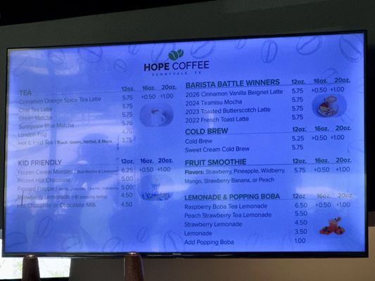 Menu photo 3 Hope Coffee Sunnyvale, TX