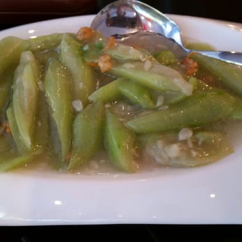 Peppercorns Kitchen - Luffa with dry shrimp - Szechuan Near Me - Evanston, Illinois Peppercorns Kitchen - Luffa with dry shrimp - Szechuan Near Me - Evanston, Illinois