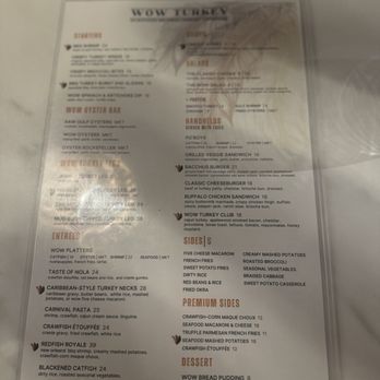 Wow Turkey - The menu - Seafood Near Me - New Orleans, Louisiana Wow Turkey - The menu - Seafood Near Me - New Orleans, Louisiana