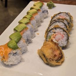 Cooked sushi (Where Is Drew) + Uncooked sushi (Dippity) Cooked sushi (Where Is Drew) + Uncooked sushi (Dippity)