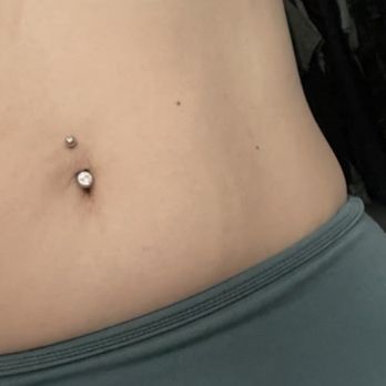 Laughing Buddha Body Piercing - Over a week of healing ! Still looks good did not heal crooked like they stated due to the little extra tissue I have - Piercing Near Me - Upland, California Laughing Buddha Body Piercing - Over a week of healing ! Still looks good did not heal crooked like they stated due to the little extra tissue I have - Piercing Near Me - Upland, California