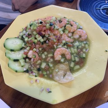 Coni'Seafood - Ceviche verde with cooked shrimp - Seafood Near Me - Los Angeles, California