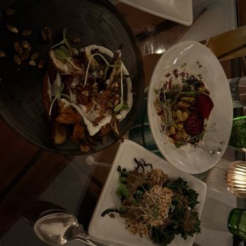 Coronet Restaurant - Left eggplant, top right is cavatelli, and bottom is roasted broccolini - Venues & Event Spaces Near Me - Tucson, Arizona Coronet Restaurant - Left eggplant, top right is cavatelli, and bottom is roasted broccolini - Venues & Event Spaces Near Me - Tucson, Arizona