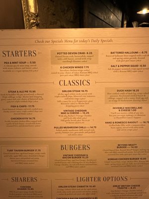 Menu photo 6 The Turf Tavern Oxford, OXF