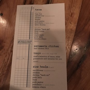 bartaco - Reston - Menu side one - Tacos Near Me - Reston, Virginia bartaco - Reston - Menu side one - Tacos Near Me - Reston, Virginia