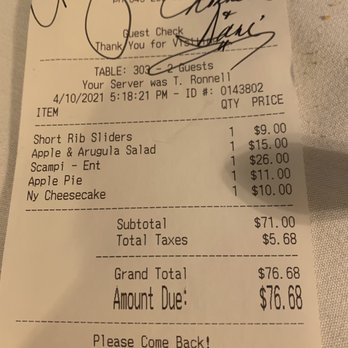 Garvan's Gastropub - Bill - Gastropubs Near Me - New Paltz, New York