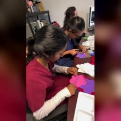 Dare2Care Pediatrics - Summer intern skills workshop: students practicing sutures with our providers, 2026.