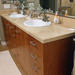 Absolutely love my new countertop!! Thank you! Masterbath Vanity made from Durango Travertine. Absolutely love my new countertop!! Thank you! Masterbath Vanity made from Durango Travertine.
