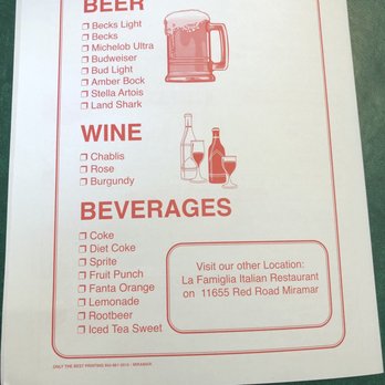 Antonio's Pizzeria - Wine and soft beverages menu - Pizza Near Me - Miramar, Florida Antonio's Pizzeria - Wine and soft beverages menu - Pizza Near Me - Miramar, Florida
