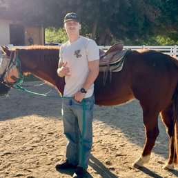 My son and RANGER the horse