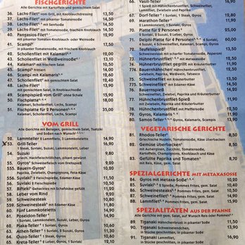 Restaurant Vasili - Speisekarte 3/4 - Greek Near Me - Rosche, NI