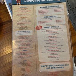 the menu the menu