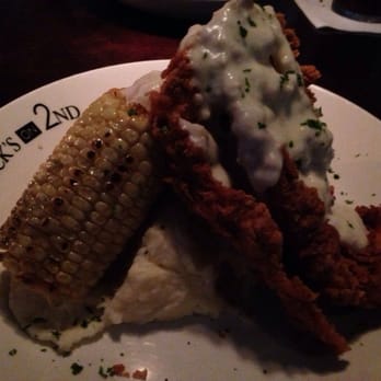 Nick's On 2nd - Buttermilk Fried Chicken w/garlic mashed potatoes amd Big Biscuit(needed more gravy though). - New American Near Me - Long Beach, California Nick's On 2nd - Buttermilk Fried Chicken w/garlic mashed potatoes amd Big Biscuit(needed more gravy though). - New American Near Me - Long Beach, California