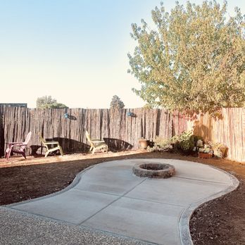 Three Lions Landscape - Concrete patio extension + fire pit - Landscaping Near Me - Antioch, California Three Lions Landscape - Concrete patio extension + fire pit - Landscaping Near Me - Antioch, California