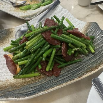Fortune - Garlic sprouts with Chinese sausage - Dim Sum Near Me - Las Vegas, Nevada Fortune - Garlic sprouts with Chinese sausage - Dim Sum Near Me - Las Vegas, Nevada