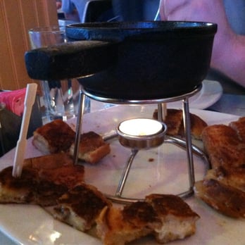 Gypsy Cafe - Bacon and brie grilled cheese Fondue with warm ancho-apricot chutney. - New American Near Me - Lincoln, New Hampshire