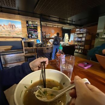 98 Center - Moab - Back of the restaurant as we demolish a bowl of pho! - Asian Fusion Near Me - Moab, Utah